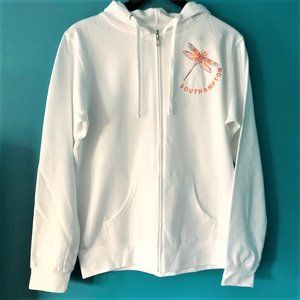 SOUTHAMPTON EMBROIDERED WHITE HODDIE